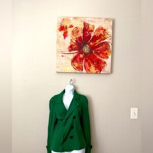 Stylish Green Double-Breasted Jacket